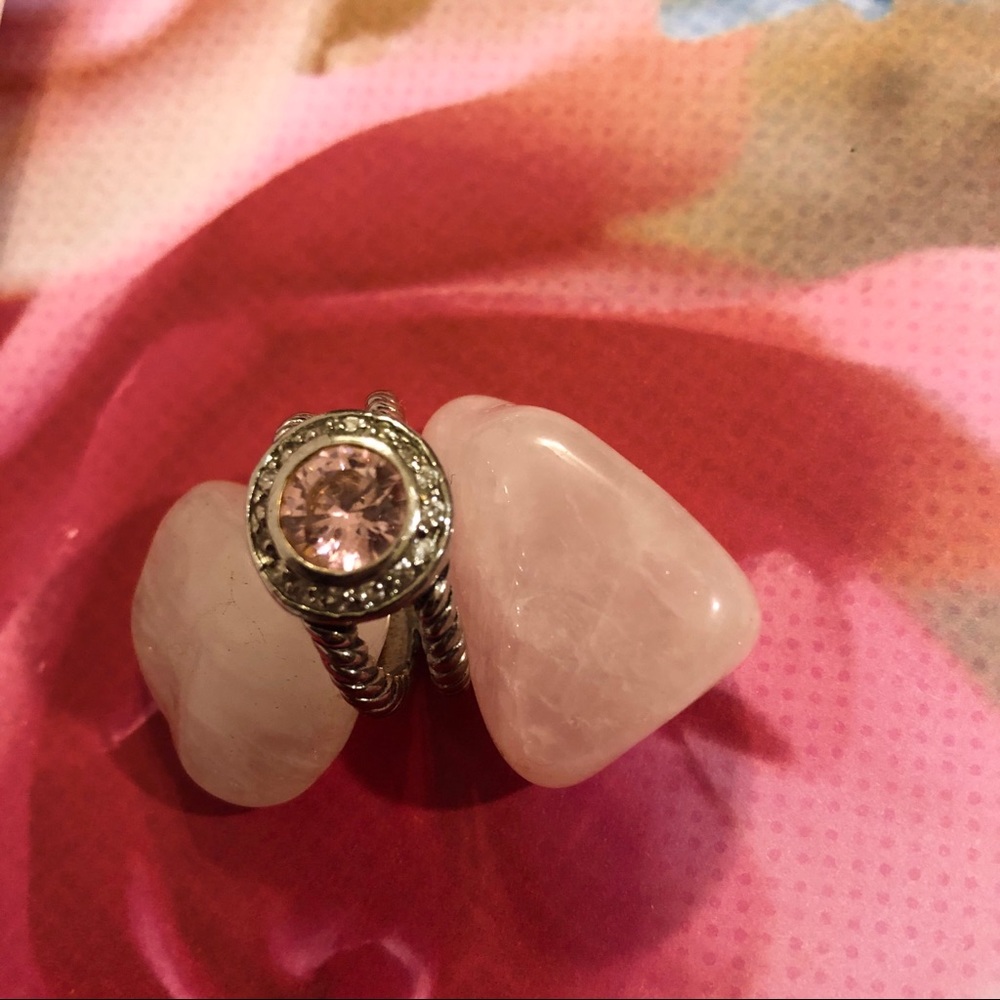 Pink CZ ring